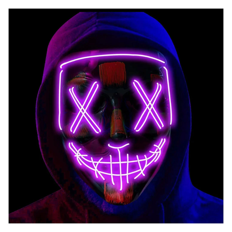 MÁSCARA MULTICOLOR LA PURGA HALLOWEEN TERROR LED - 2