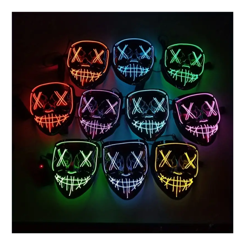 MÁSCARA MULTICOLOR LA PURGA HALLOWEEN TERROR LED - 5