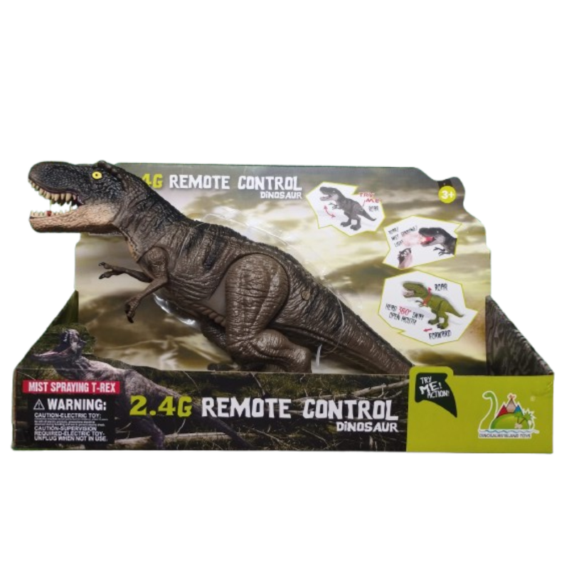 DINOSAURIO T-REX A CONTROL REMOTO CON LUZ Y EFECTOS DE HUMO - 1
