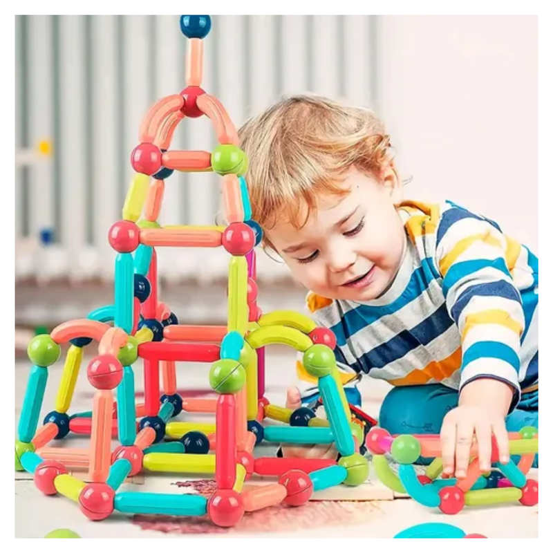 Ulikey Bloques Magnéticos Construcción 128 Piezas – Cubos 2.5 Cm Con Patrones De Mina, Juego Creativo +3 Años