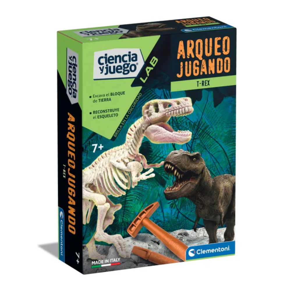 CLEMENTONI ARQUEOJUGANDO T-REX FOSFORECENTE - 1