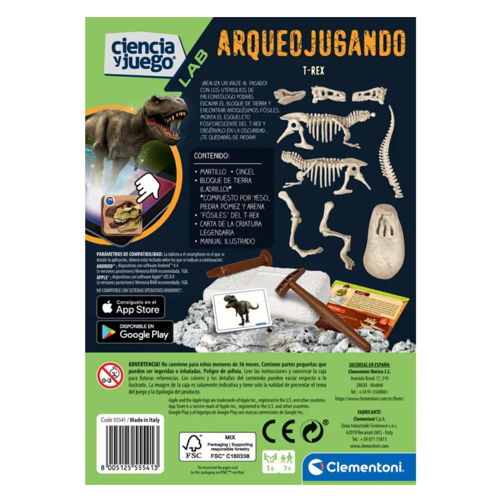 CLEMENTONI ARQUEOJUGANDO T-REX FOSFORECENTE - 6