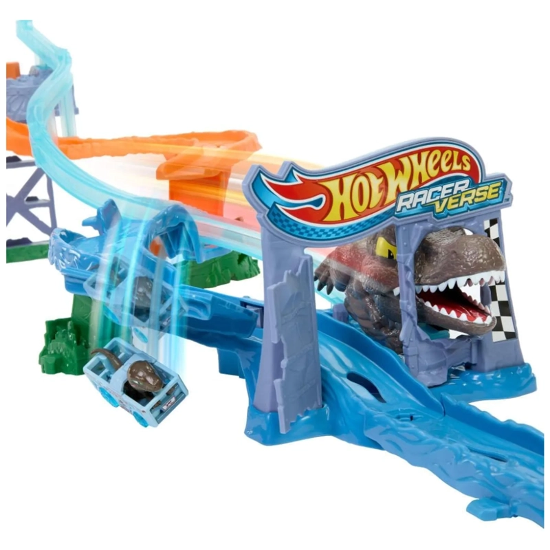 HOT WHEELS RACERVERSE JURASSIC WORLD CRASH Y SPLASH - 2