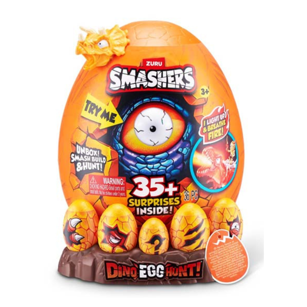 SMASHERS CAZA DE HUEVO DINO CON LUCES Y SONIDO SURTIDO - 1