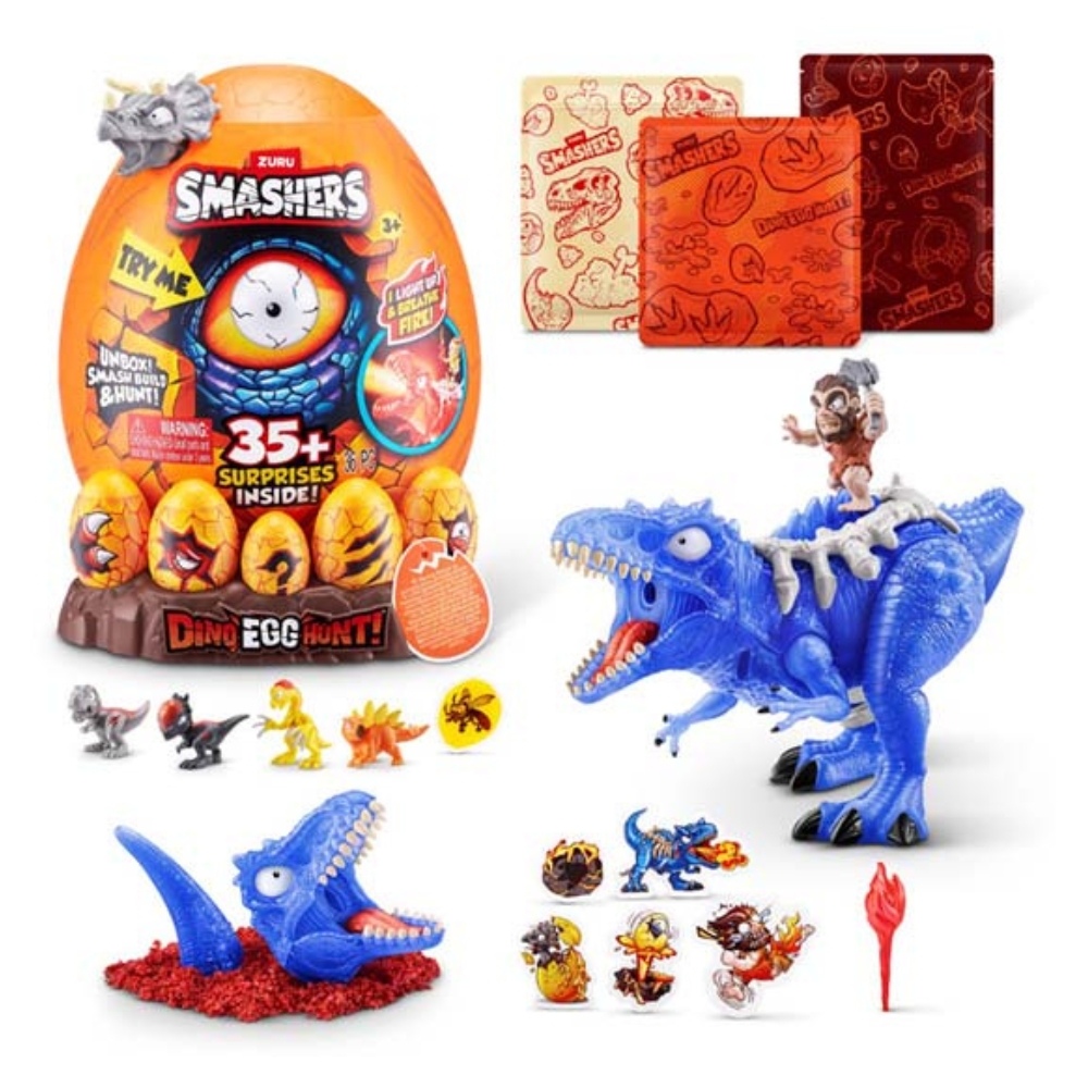 SMASHERS CAZA DE HUEVO DINO CON LUCES Y SONIDO SURTIDO - 3