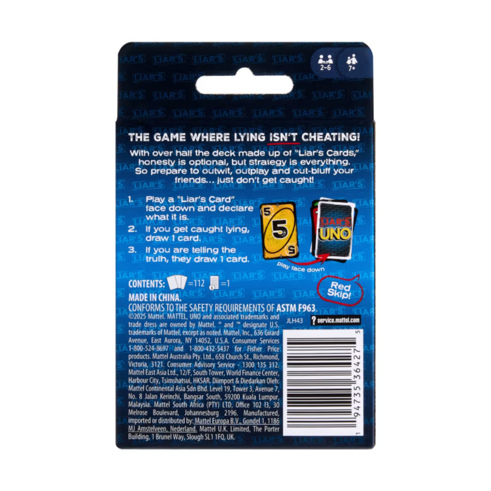 UNO JUEGO DE CARTAS LIAR'S - 4