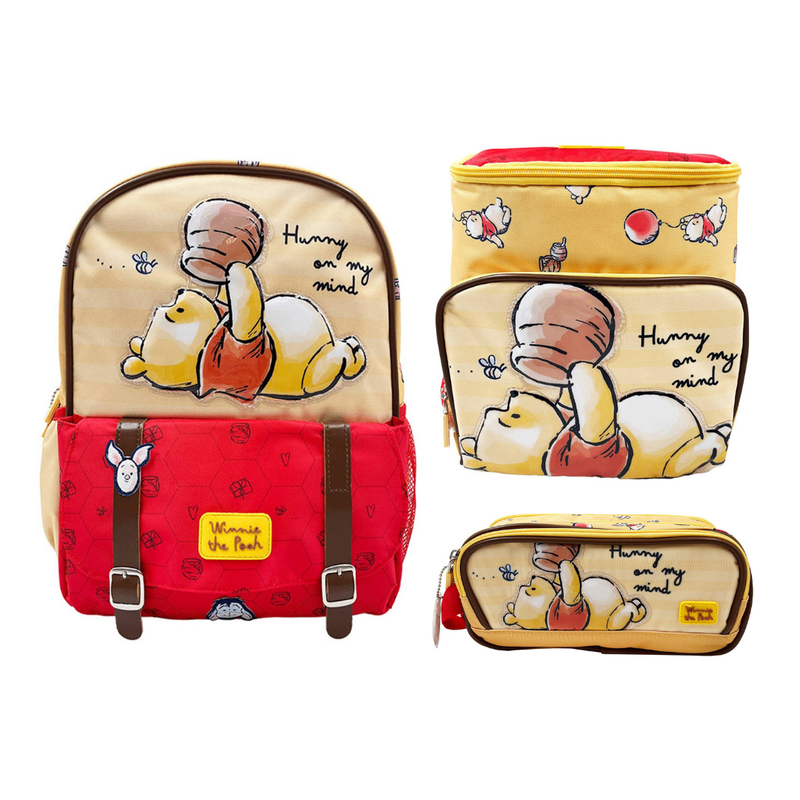SET DE MOCHILA LONCHERA CARTUCHERA NIDO WINNIE POOH COLECCIÓN A - 1
