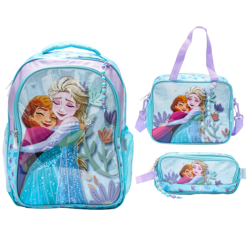 SET MOCHILA LONCHERA CARTUCHERA FROZEN COLECCIÓN F - 1
