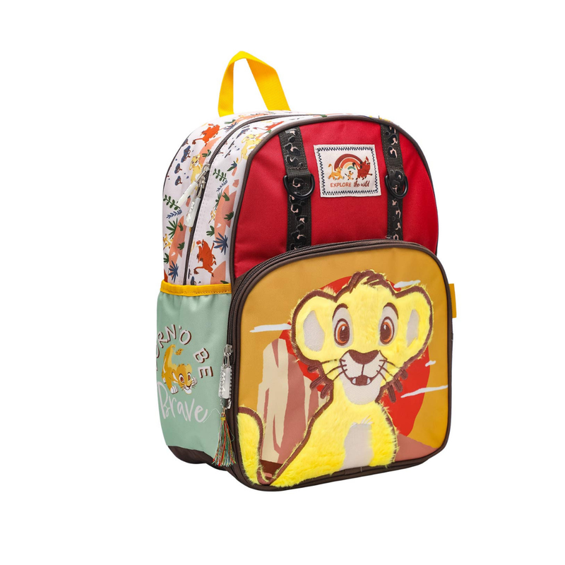 SET MOCHILA LONCHERA CARTUCHERA REY LEON ESCOLAR NIDO COLECCIÓN B - 2