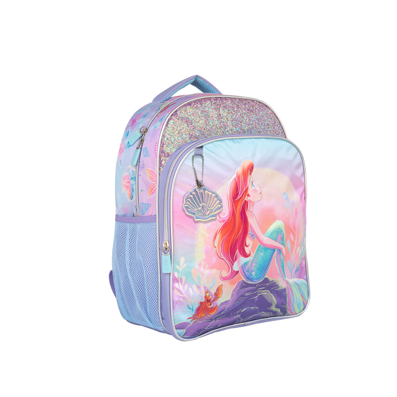 SET DE MOCHILA LONCHERA CARTUCHERA LA SIRENITA ARIEL - 2