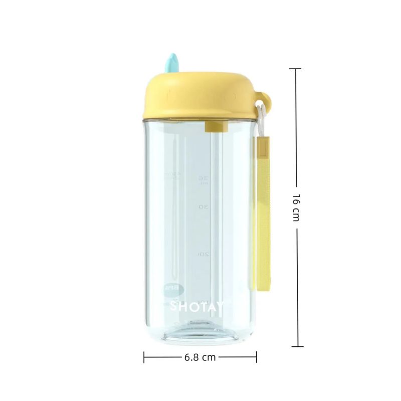 TOMATODO AMARILLO DE TRITAN CON CAPACIDAD DE 450 ML - NO SE ROMPE - 1