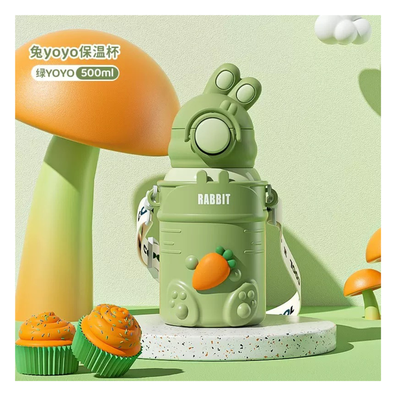 TERMO VERDE DE ACERO CON CAPACIDAD DE 500 ML - 1