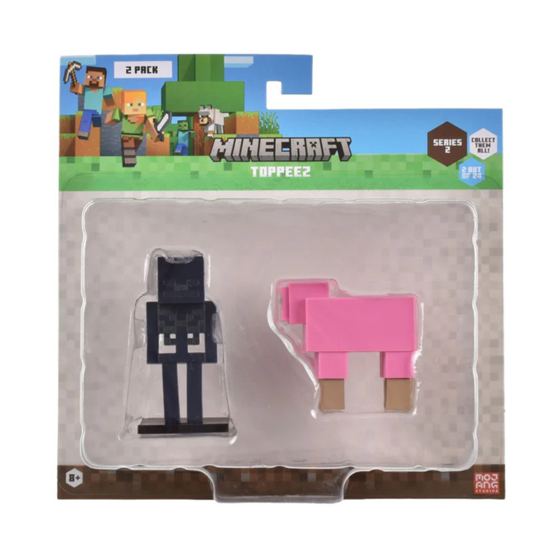 MINECRAFT SET 2 FIGURAS TOPPEEZ 6 CM - ESQUELETO DE WITHER - 1