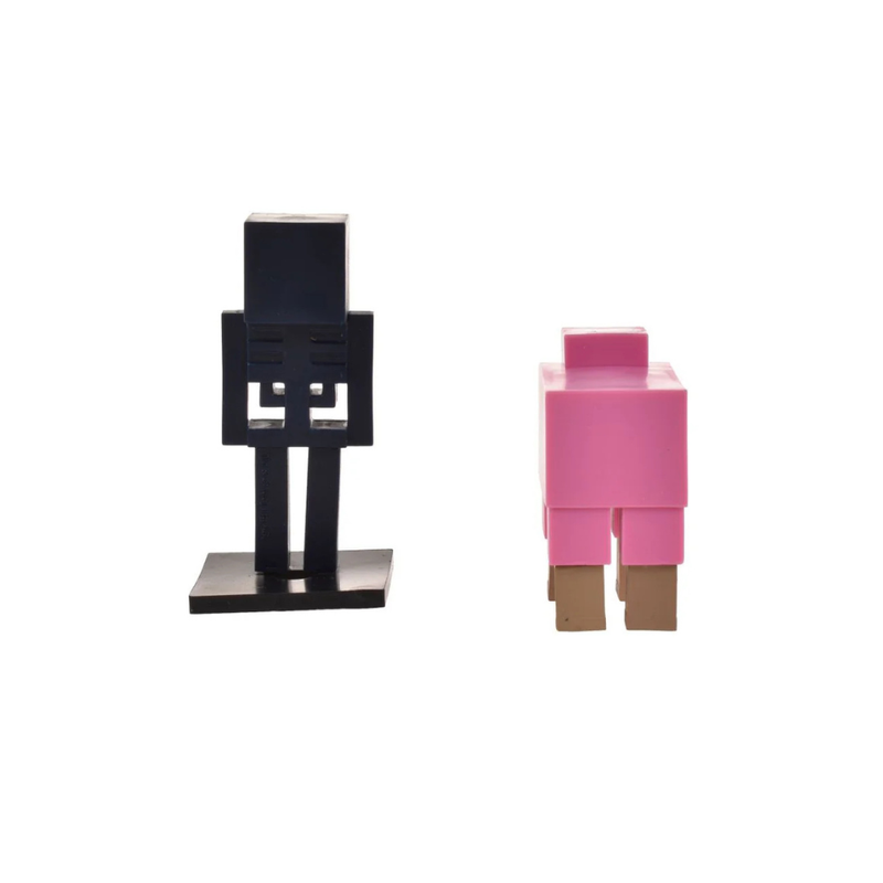 MINECRAFT SET 2 FIGURAS TOPPEEZ 6 CM - ESQUELETO DE WITHER - 4