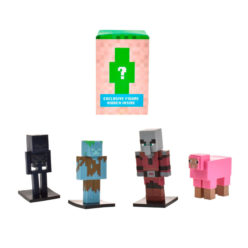 MINECRAFT SET 5 FIGURAS TOPPEEZ 6 CM - AHOGADO CON FIGURA SORPRESA - 2