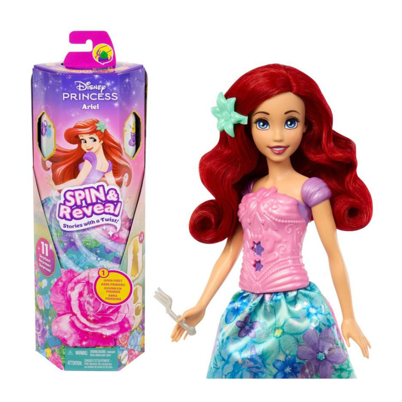 MUÑECA DISNEY PRINCESA ARIEL SPIN REVEAL - 1