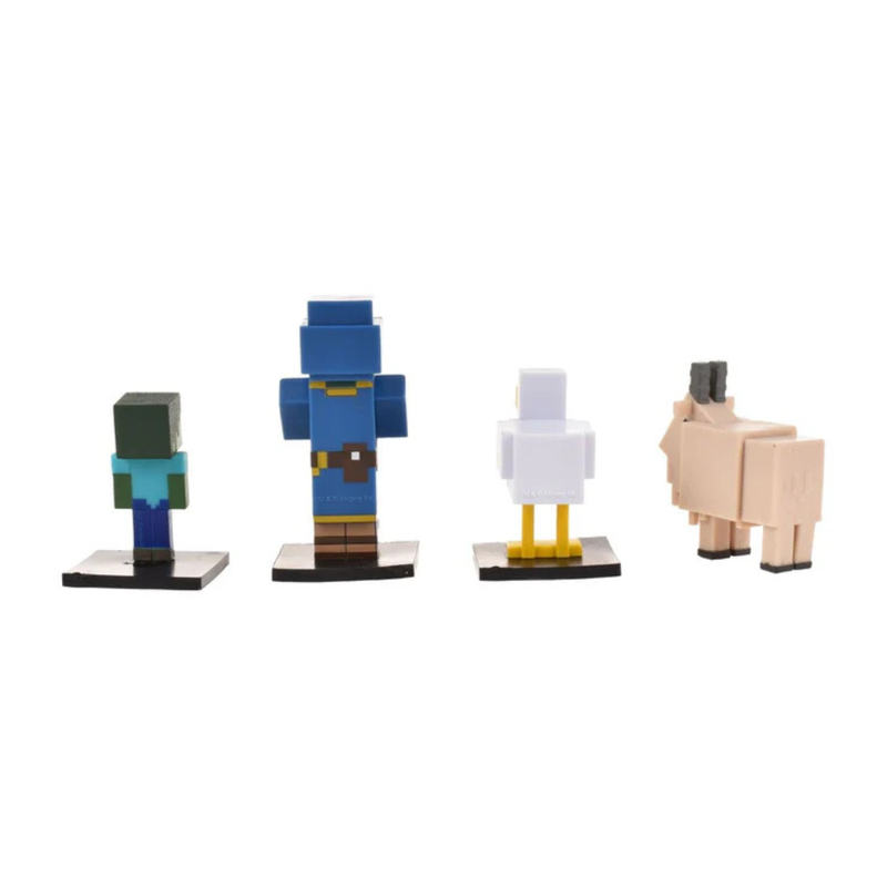 MINECRAFT SET 5 FIGURAS TOPPEEZ 6 CM - COMERCIANTE CON FIGURA SORPRESA - 3