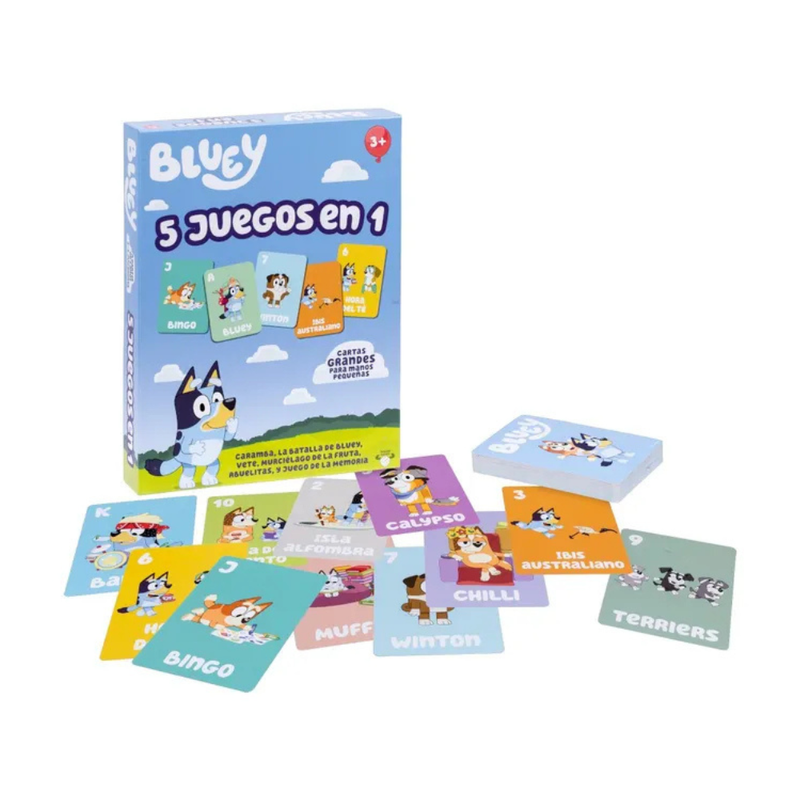 BLUEY JUEGO DE CARTAS 5 EN 1 - 2