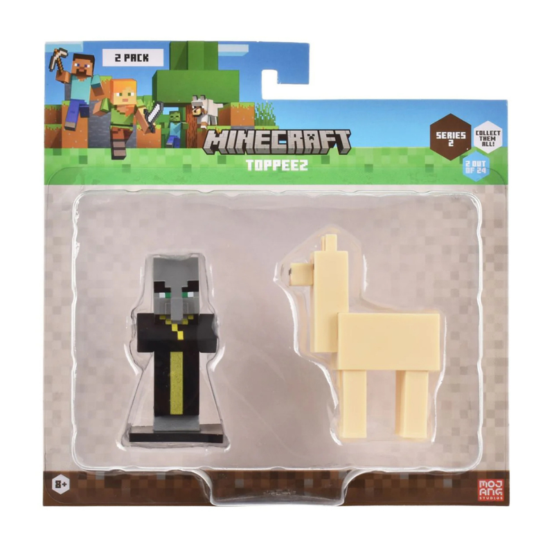 MINECRAFT SET 2 FIGURAS TOPPEEZ 6 CM - EVOCADOR - 1