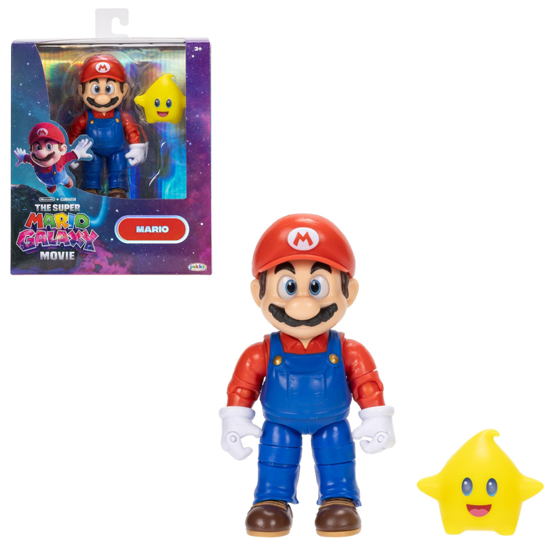 THE SUPER MARIO GALAXY MOVIE - FIGURA DE ACCIÓN MARIO + ACCESORIO - 1