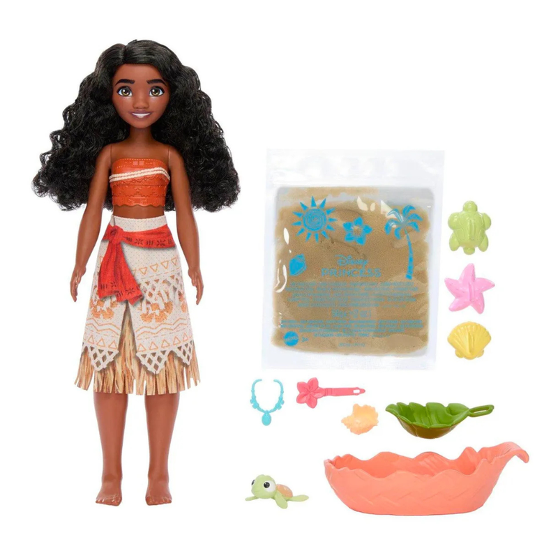 MUÑECA DISNEY PRINCESS MOANA CON TORTUGA BEBÉ - 2