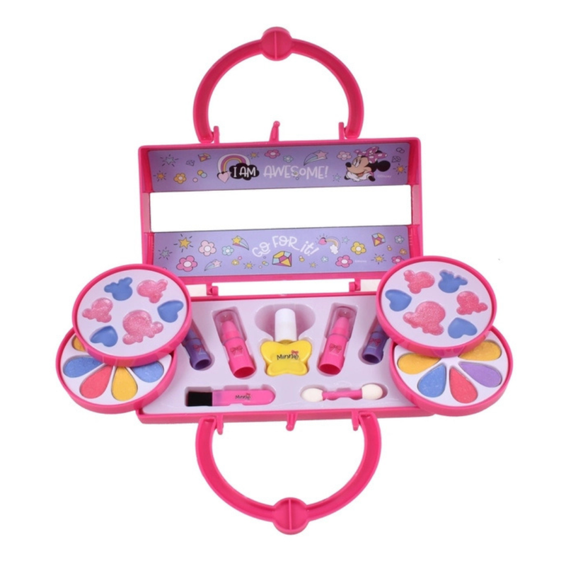 SET DE MAQUILLAJE EN CARTERA TUBULAR DE 2 PISOS MINNIE MOUSE - 3