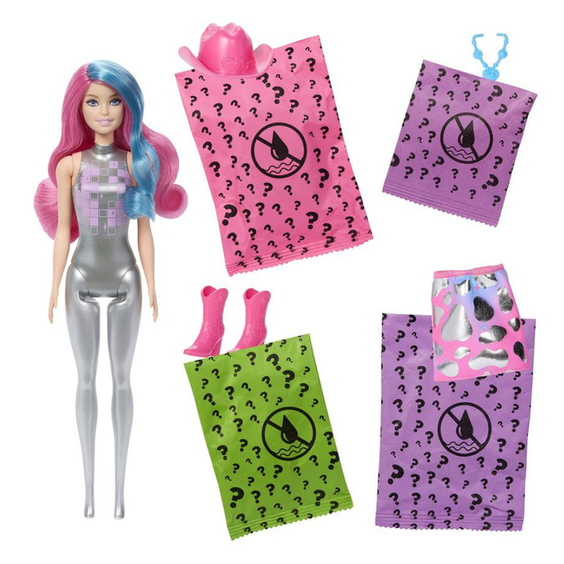 MUÑECA BARBIE COLOR REVEAL MODA DISCO SORPRESA - 3