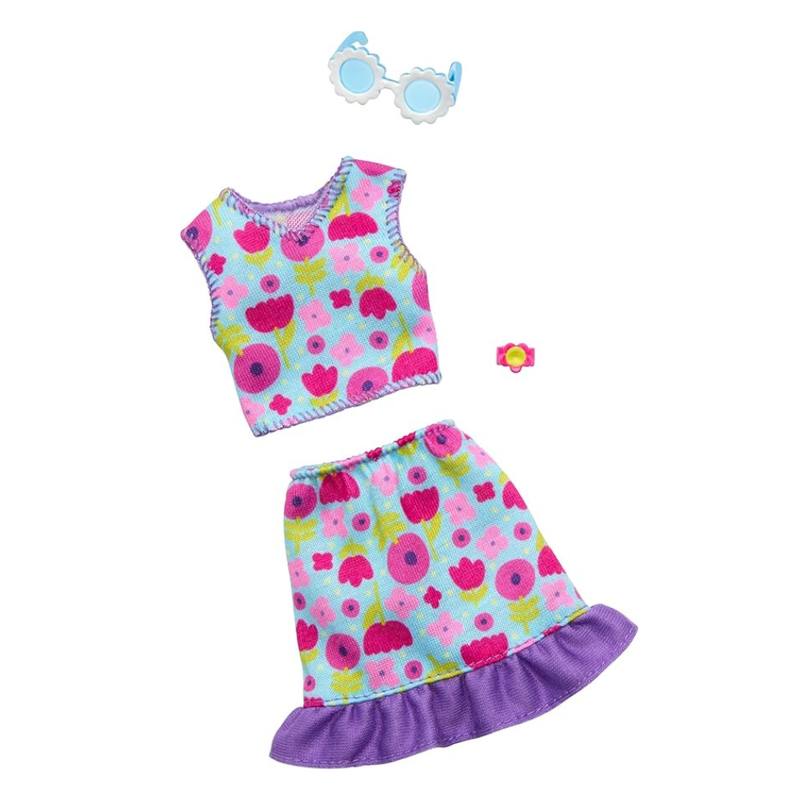 BARBIE FASHION PACK - LOOKS FLORAL TOP AND SHIRT - 1