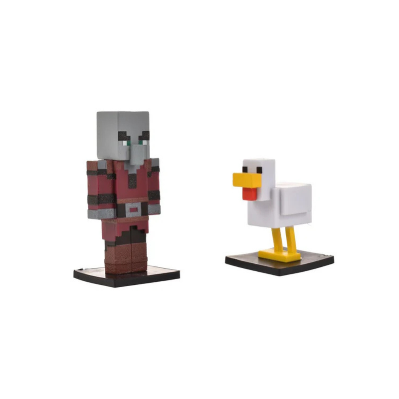 MINECRAFT SET 2 FIGURAS TOPPEEZ 6 CM - SAQUEADOR - 3