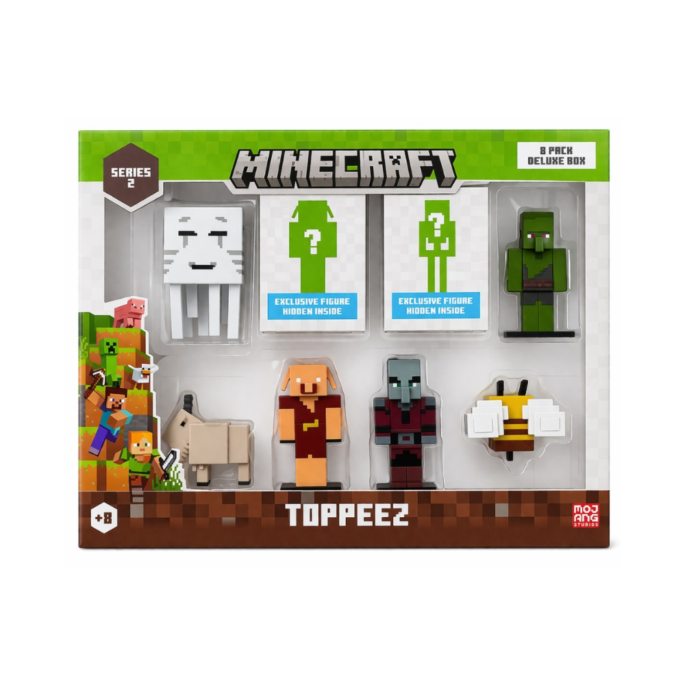 MINECRAFT SET 8 FIGURAS TOPPEEZ DELUXE BOX 6 CM SURTIDO - 4