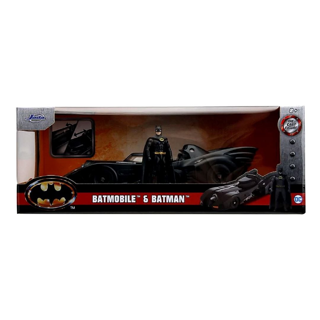 BATMAN BATIMOVIL DIECAST 1989 ESCALA 124 CON FIGURA - 1