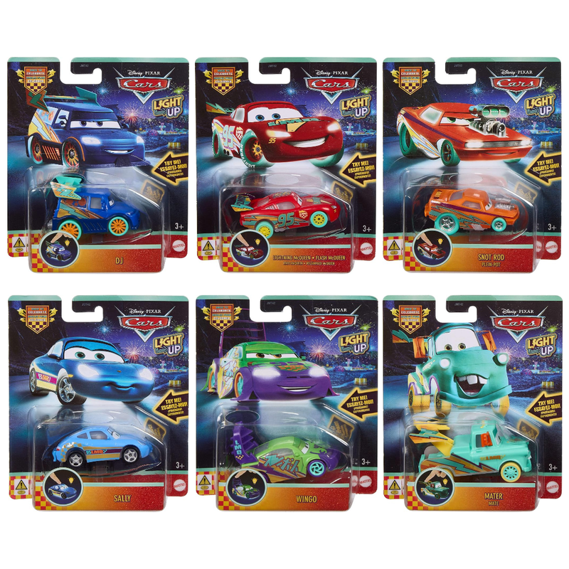MATTEL CARS DISNEY PIXAR LIGHT UP VEHÍCULO CON LUCES ESCALA 1:55 MODELO SURTIDO - 1