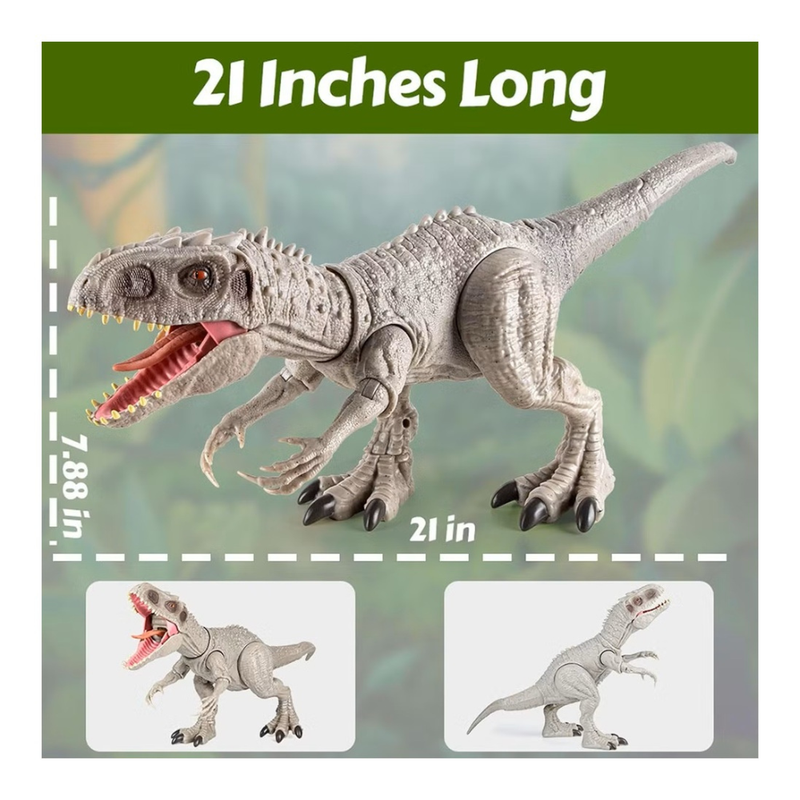 DINOSAURIO DE JUGUETE INDOMINUS REX CON LUZ Y SONIDO - 4