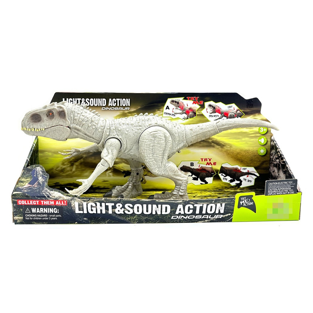 DINOSAURIO DE JUGUETE INDOMINUS REX CON LUZ Y SONIDO - 5