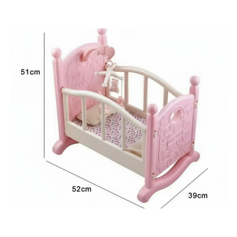 CUNA PARA MUÑECAS DE HASTA 40CM CON ACCESORIOS PARA BEBES - 4