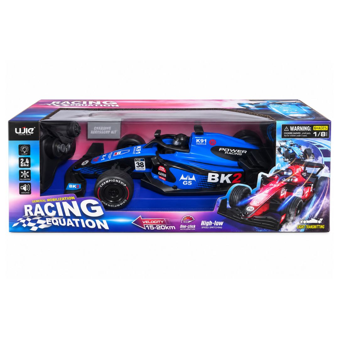 AUTO CARRERAS A CONTROL REMOTO RACING EQUATION 1:8 CON LUCES Y SONIDO SURTIDO - 1