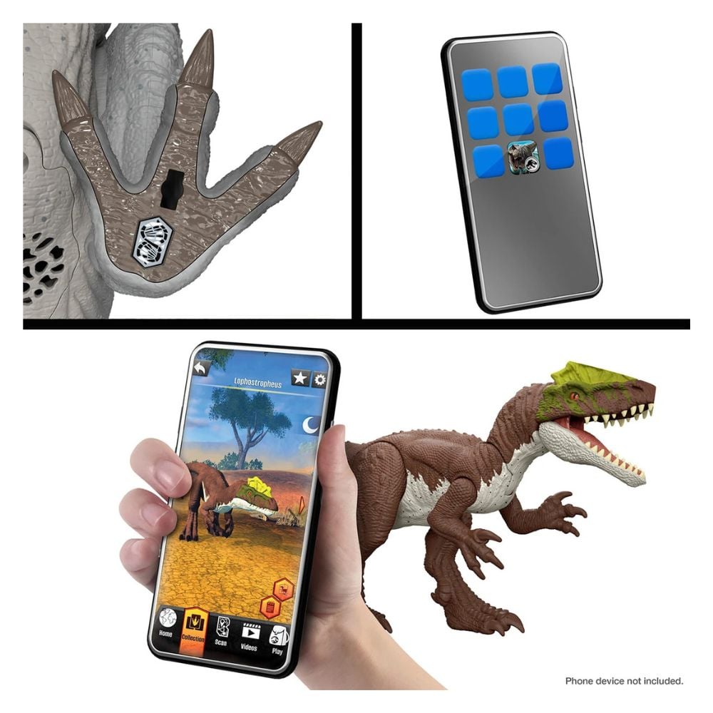 JURASSIC WORLD CARNOTAURUS EMBISTE Y MUERDE - DINOSAURIO CON MOVIMIENTO DE ATAQUE Y SONIDOS - 5