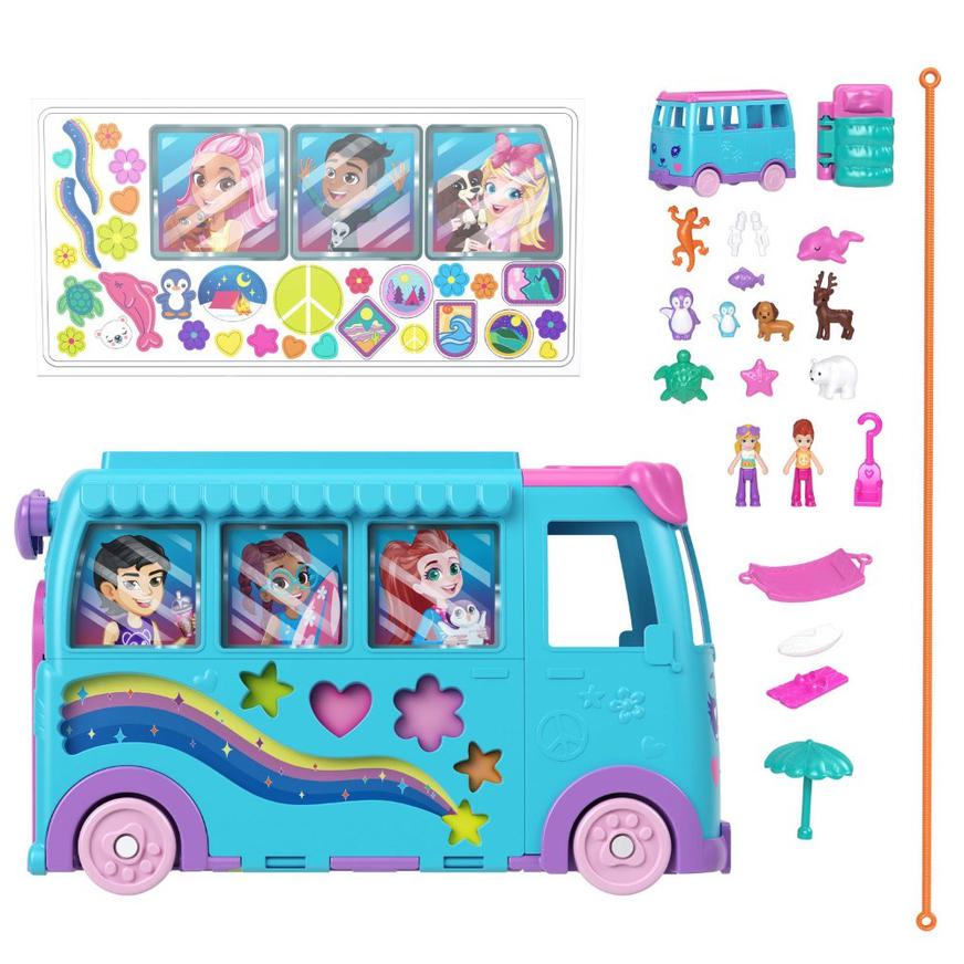 SET DE JUEGO POLLY POCKET AVENTURAS SOBRE RUEDAS CON MASCOTAS - 2
