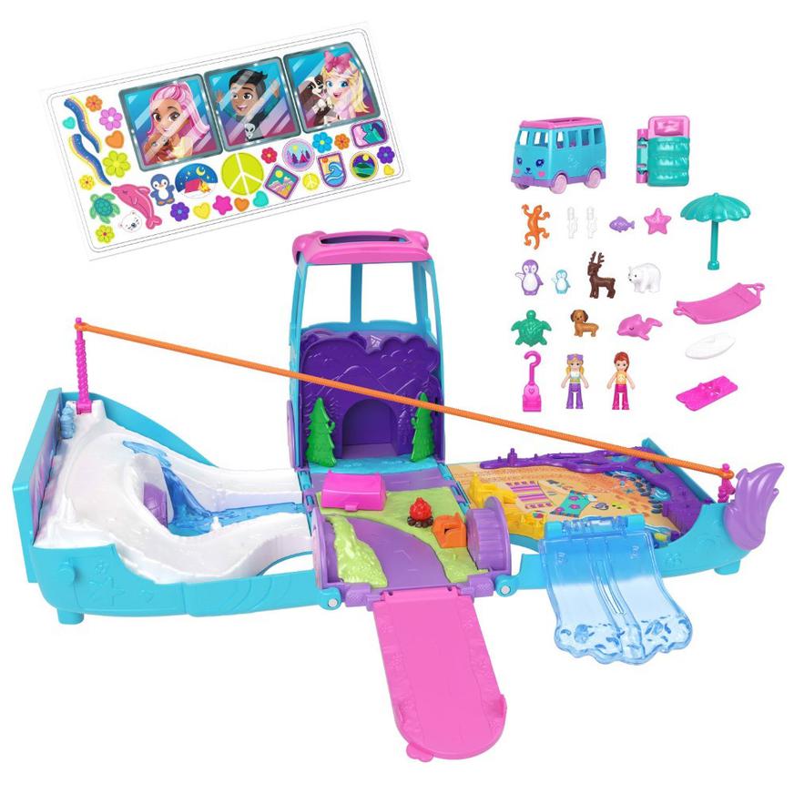 SET DE JUEGO POLLY POCKET AVENTURAS SOBRE RUEDAS CON MASCOTAS - 3