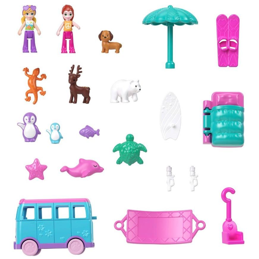 SET DE JUEGO POLLY POCKET AVENTURAS SOBRE RUEDAS CON MASCOTAS - 5