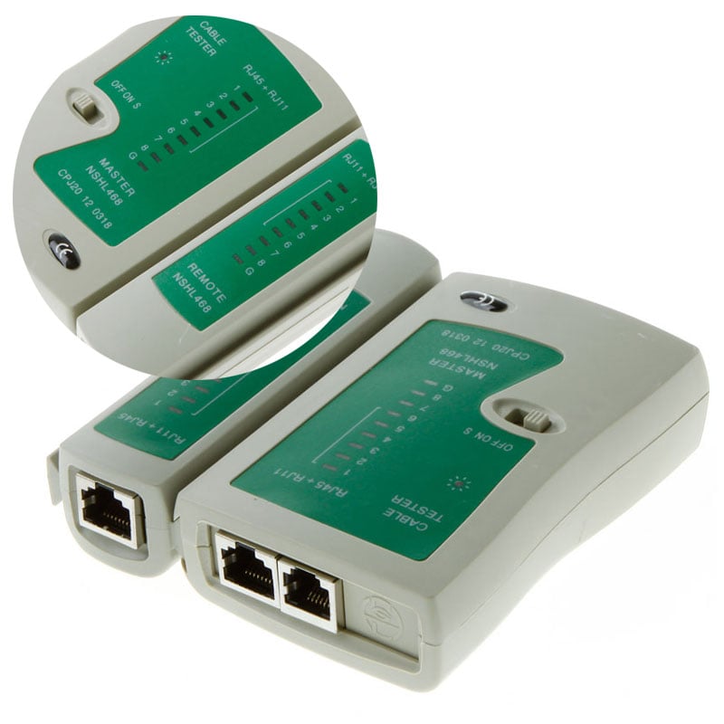 TESTER RJ45 RJ11 PROBADOR CABLE RED TESTEADOR LAN PRUEBA - 3