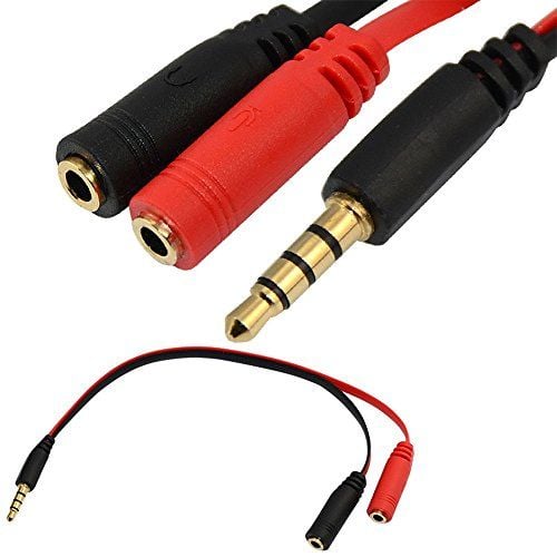 Cable De 2 Jack 3.5 Mm Estéreo Audio Micro A Plug 3.5mm Trrs - 2