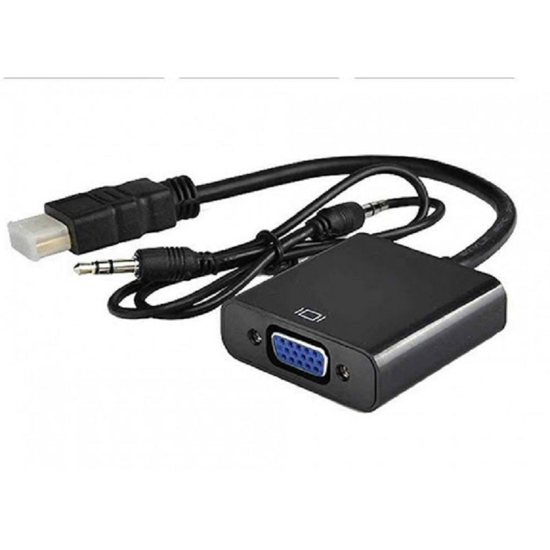 ADAPTADOR CONVERSOR CONVERTIDOR HDMI A VGA AUDIO AUX VIDEO - 1