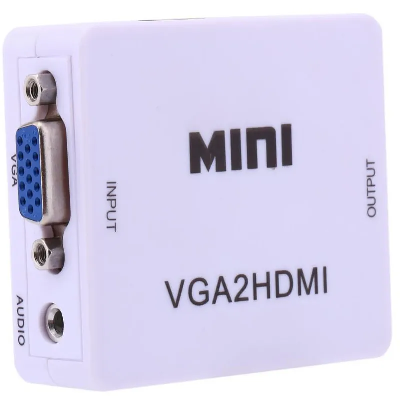 CONVERSOR CONVERTIDOR ADAPTADOR VGA A HDMI AUDIO CABLE USB - 1