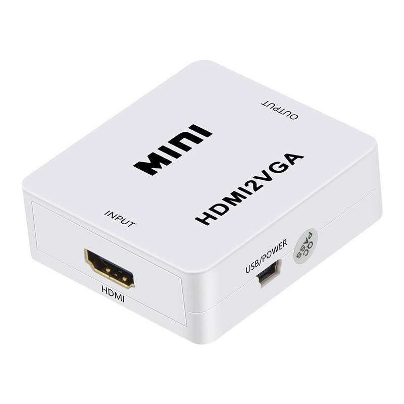CONVERSOR CONVERTIDOR ADAPTADOR HDMI A VGA AUDIO CABLE USB - 2