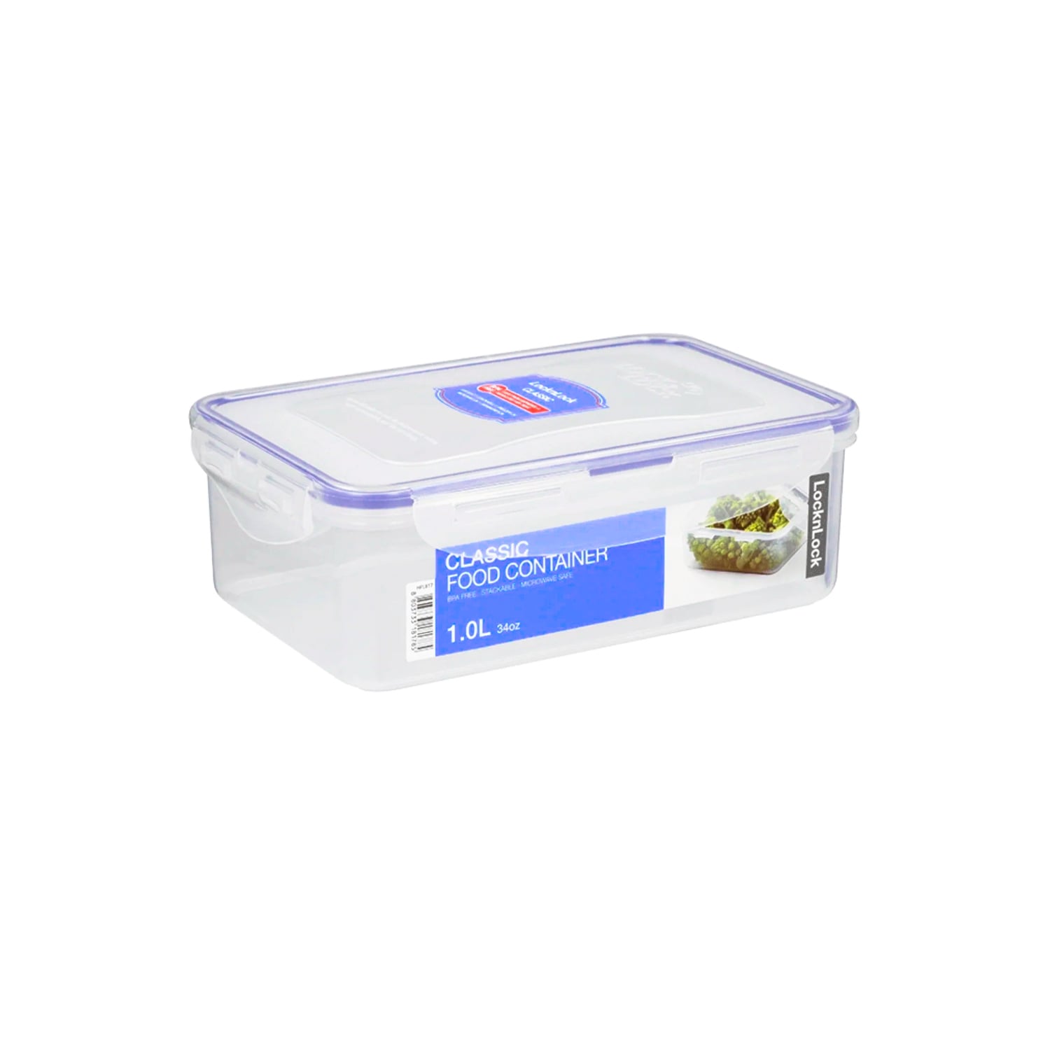 ENVASE HERMÉTICO RECTANGULAR 1 L LOCKNLOCK CLASSIC PARA ALIMENTOS - 1