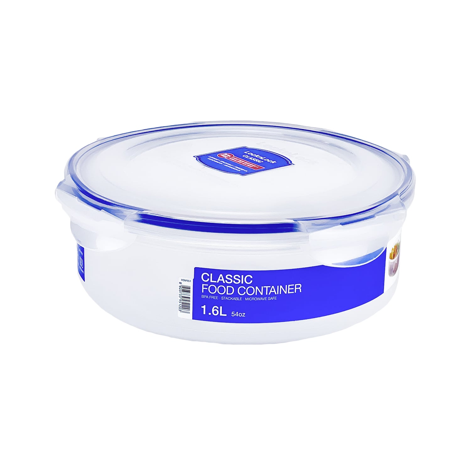 ENVASE HERMÉTICO CIRCULAR 1.6 L LOCKNLOCK CLASSIC PARA ALIMENTOS - 1