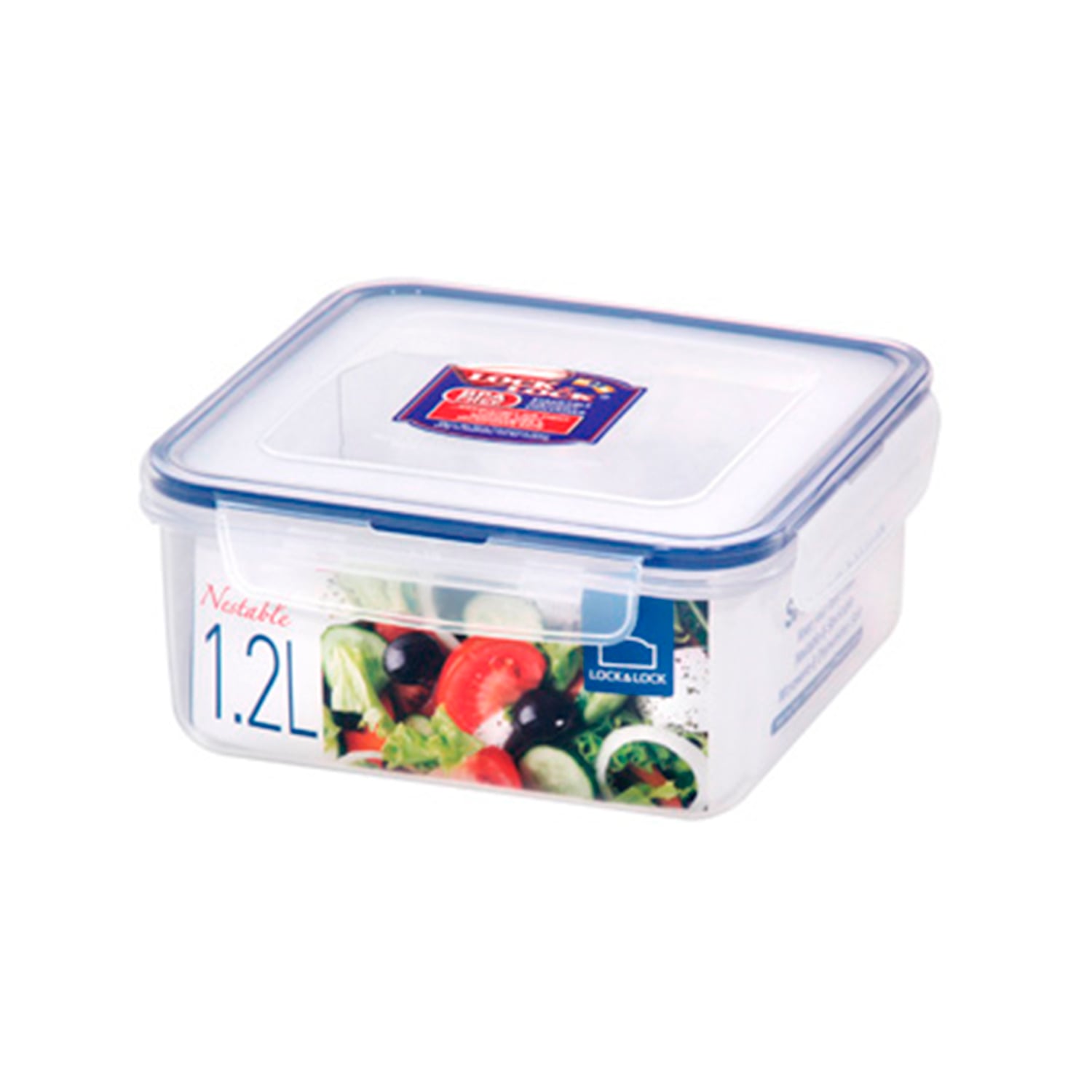 ENVASE HERMÉTICO CUADRADO 1.2 L LOCKNLOCK CLASSIC PARA ALIMENTOS - 1