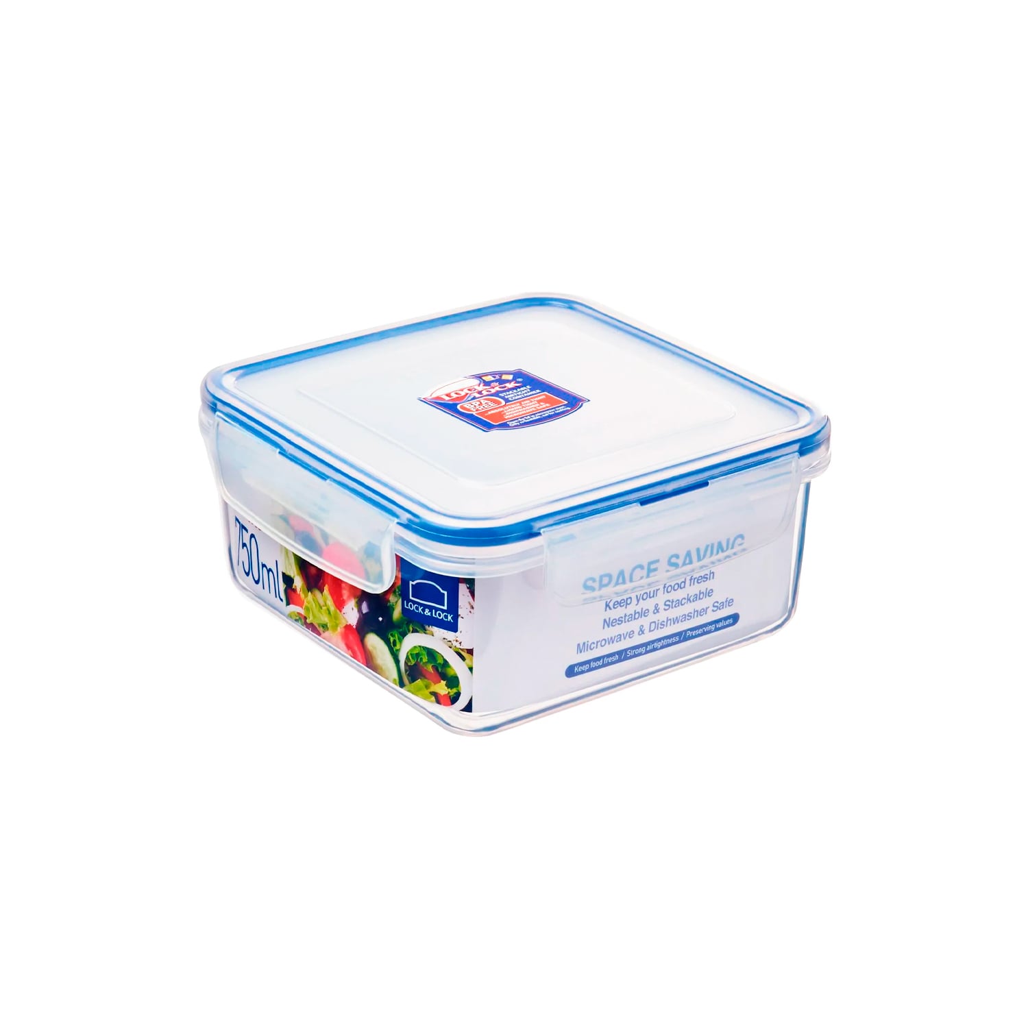 ENVASE HERMÉTICO CUADRADO 750 ML LOCKNLOCK CLASSIC PARA ALIMENTOS - 1
