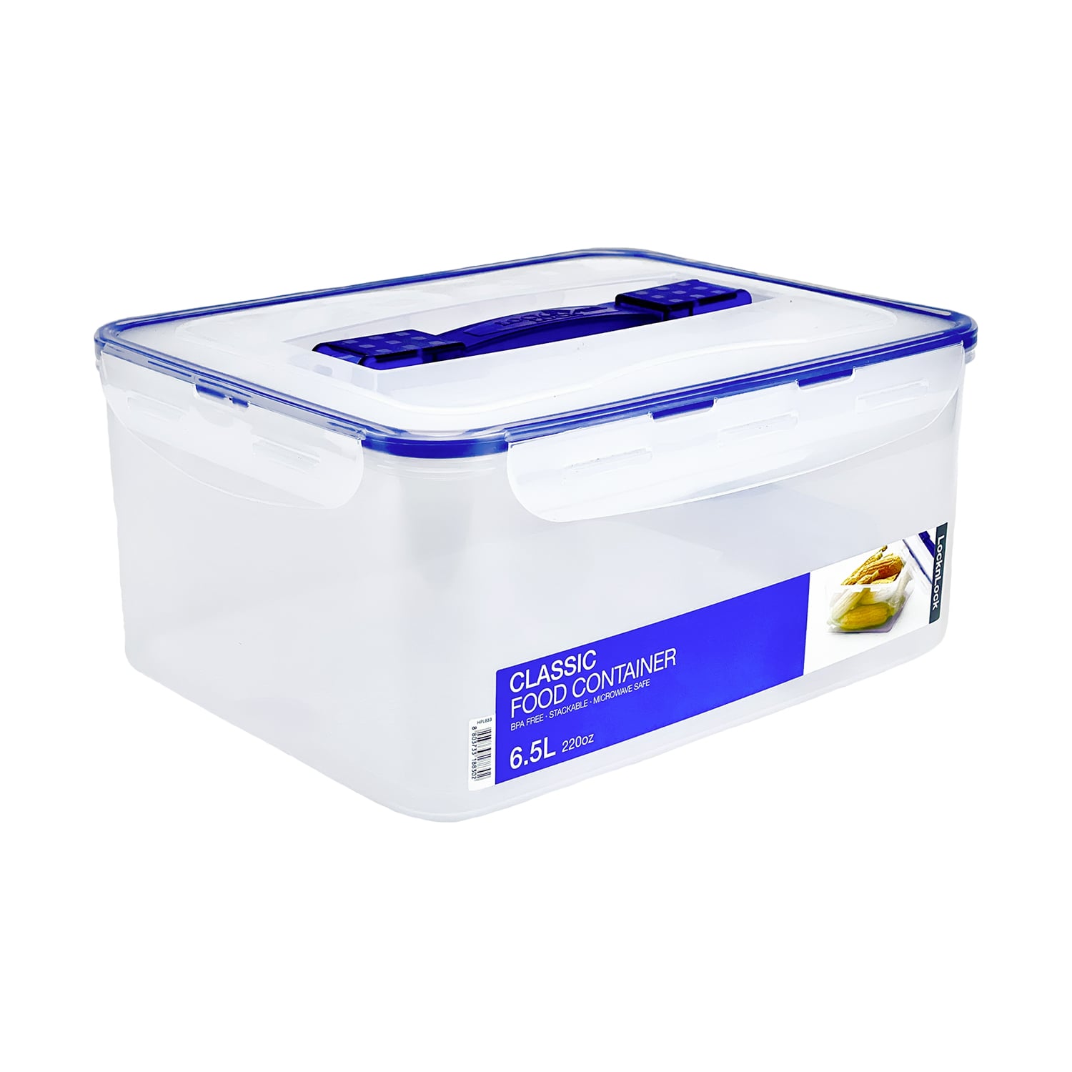 ENVASE HERMÉTICO MULTIUSO CON ASA 6.5 L LOCKNLOCK CLASSIC PARA ALIMENTOS - 1